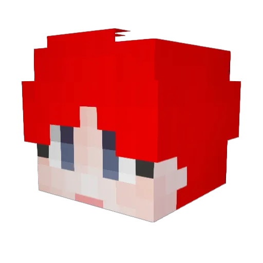 dozou Minecraft avatar head, 3D render