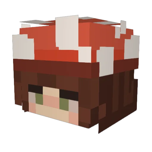 dozylamb Minecraft avatar head, 3D render