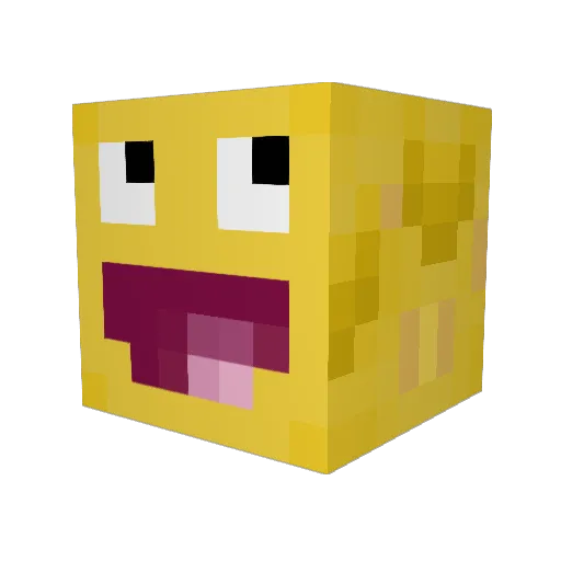 dozynki Minecraft avatar head, 3D render