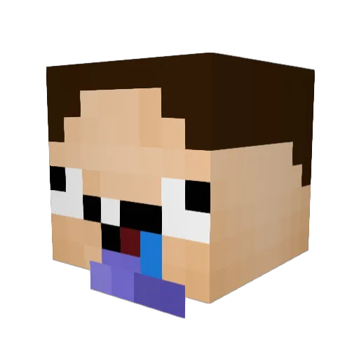 dpavi Minecraft avatar head, 3D render