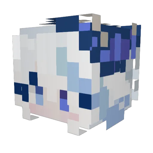 dpdlahvm Minecraft avatar head, 3D render
