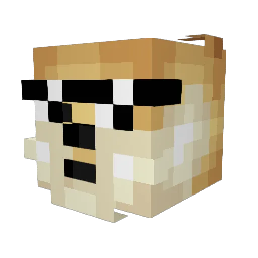 dpdq Minecraft avatar head, 3D render