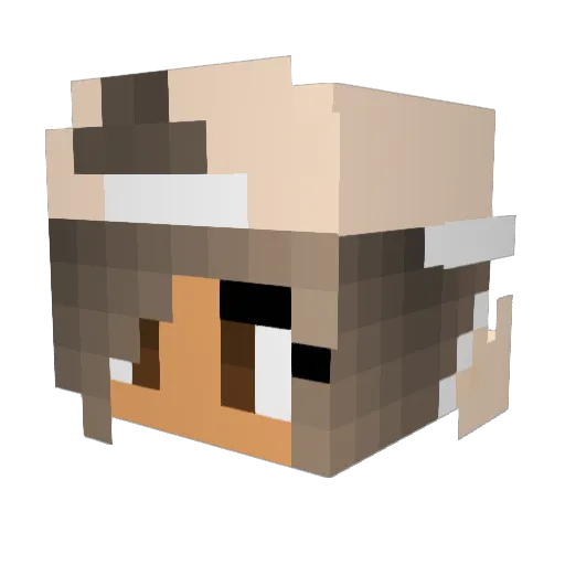dpdroid Minecraft avatar head, 3D render