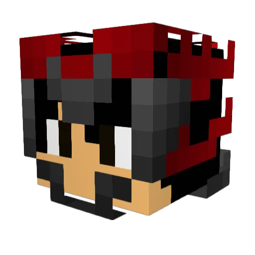 dpdron Minecraft avatar head, 3D render