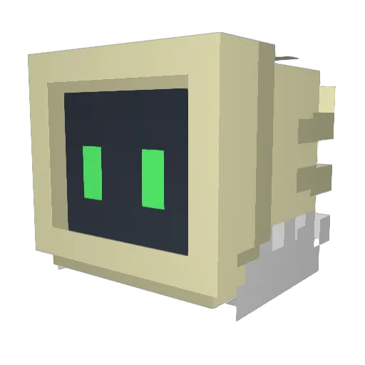 dpf1r Minecraft avatar head, 3D render