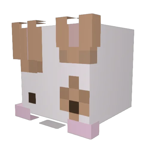 dpfence Minecraft avatar head, 3D render