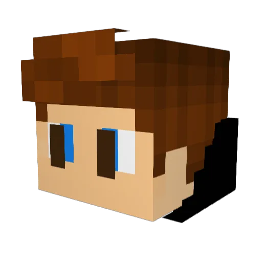 dpowders Minecraft avatar head, 3D render