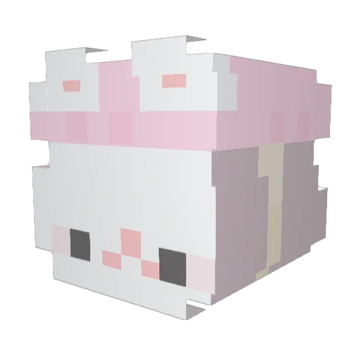 dpqls Minecraft avatar head, 3D render