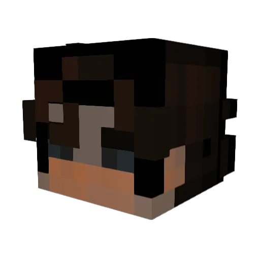 dprv Minecraft avatar head, 3D render