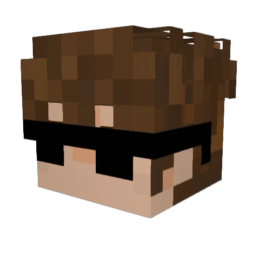 dprxdador Minecraft avatar head, 3D render