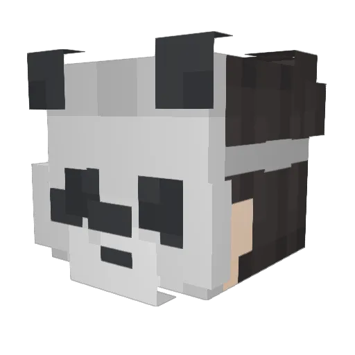 dpxl Minecraft avatar head, 3D render