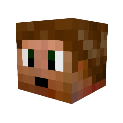 dq1234 Minecraft avatar head, 3D render
