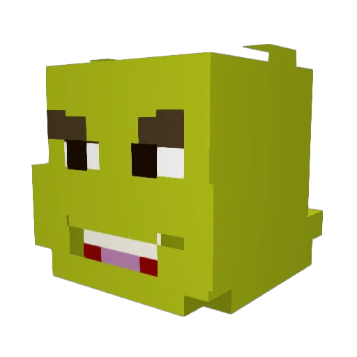dq_vd Minecraft avatar head, 3D render