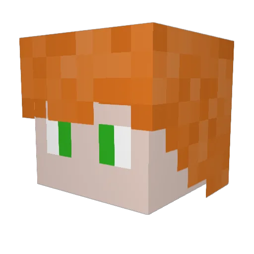 dqfan Minecraft avatar head, 3D render