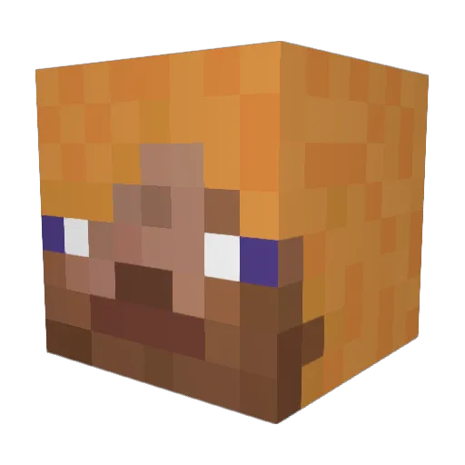 dqno Minecraft avatar head, 3D render