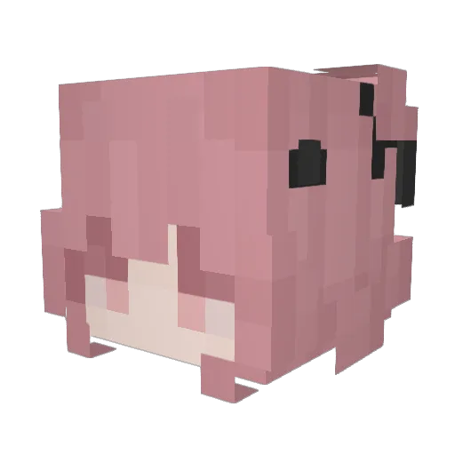 dqrkxz Minecraft avatar head, 3D render