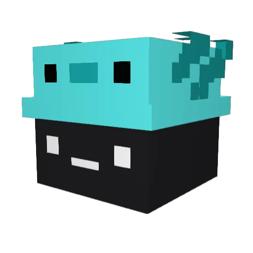dr3PO Minecraft avatar head, 3D render