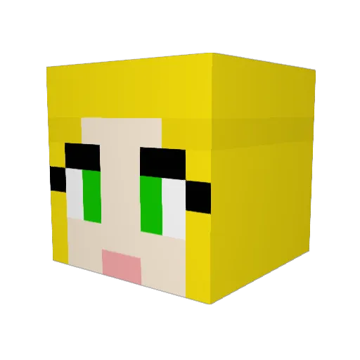 dr3dg3 Minecraft avatar head, 3D render