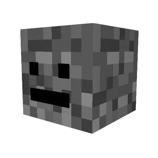 dr4wolf Minecraft avatar head, 3D render
