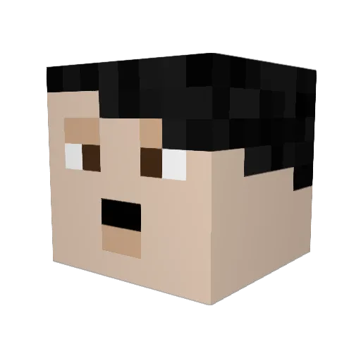 dr_large Minecraft avatar head, 3D render