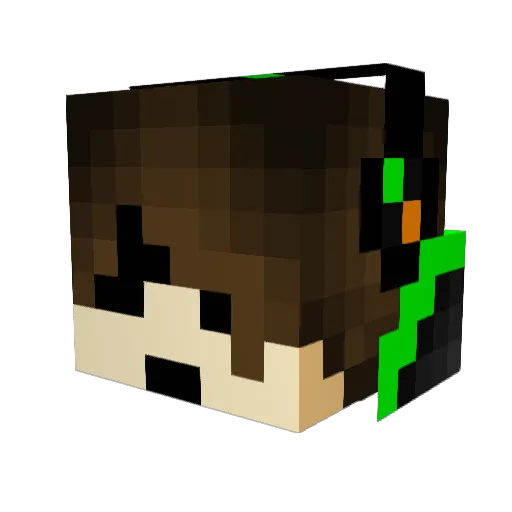 dr_rrr Minecraft avatar head, 3D render