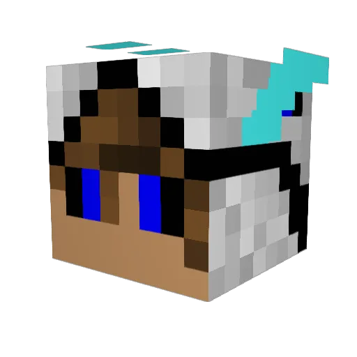drachenraff Minecraft avatar head, 3D render