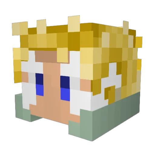 dracolo27 Minecraft avatar head, 3D render