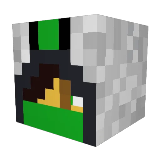 draconfire Minecraft avatar head, 3D render