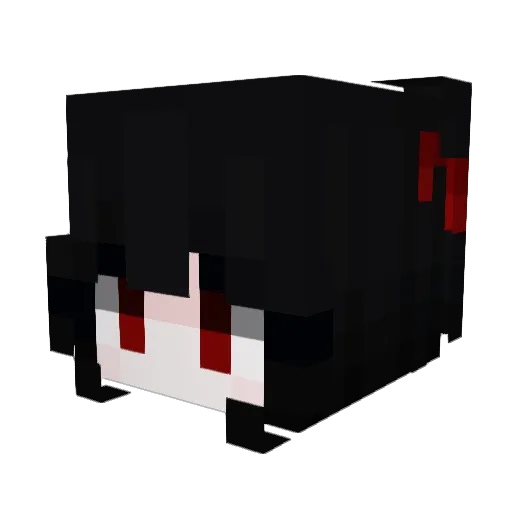 dracula Minecraft avatar head, 3D render