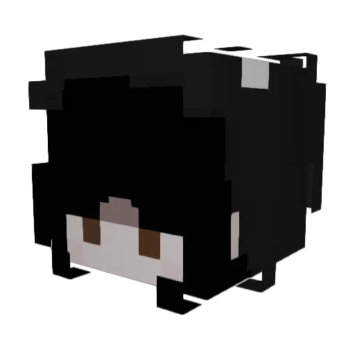 draculaurax Minecraft avatar head, 3D render