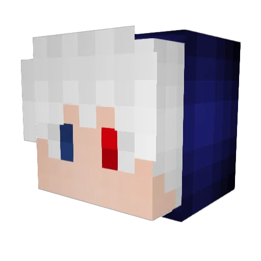 dradMC Minecraft avatar head, 3D render