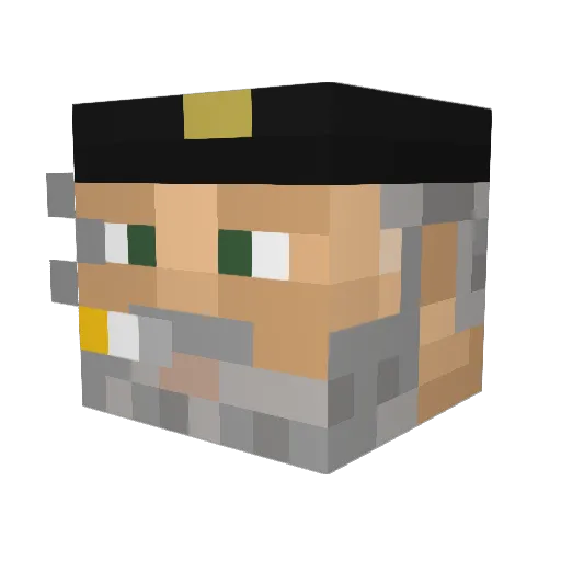 draeh Minecraft avatar head, 3D render