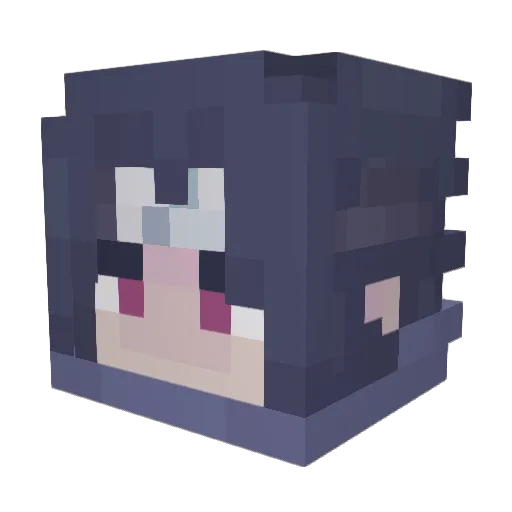 draftaa Minecraft avatar head, 3D render