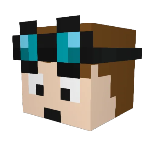 draftrandall Minecraft avatar head, 3D render