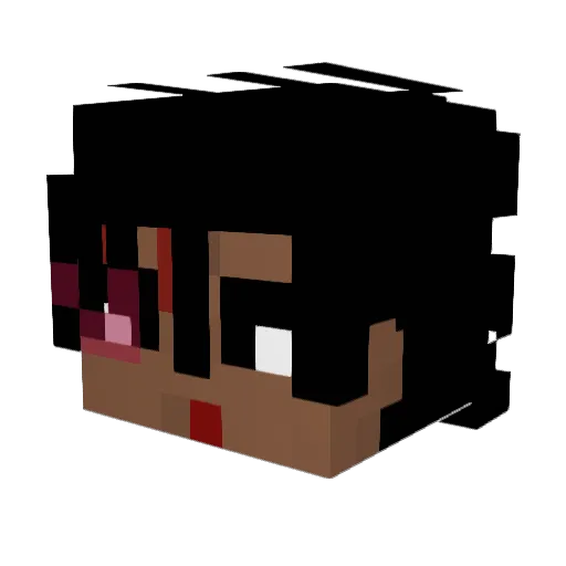 dragloner Minecraft avatar head, 3D render