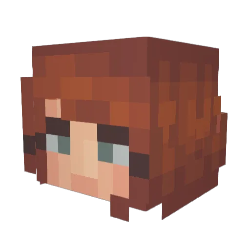 dragni09 Minecraft avatar head, 3D render