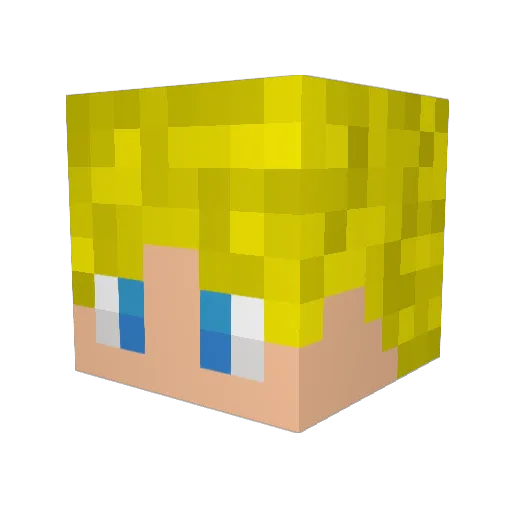 dragoken_ Minecraft avatar head, 3D render