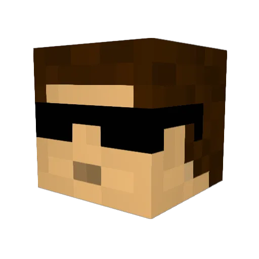 dragon17313 Minecraft avatar head, 3D render