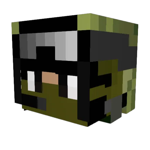 dragon32b Minecraft avatar head, 3D render