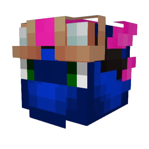 dragon882 Minecraft avatar head, 3D render
