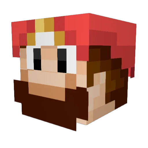 dragon887 Minecraft avatar head, 3D render