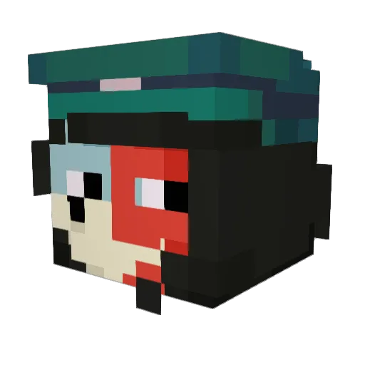 dragon_knight604 Minecraft avatar head, 3D render