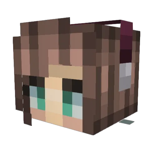dragon_orz Minecraft avatar head, 3D render