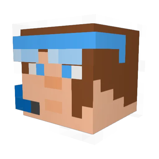 dragonaesthetic Minecraft avatar head, 3D render