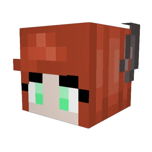 dragonbat123 Minecraft avatar head, 3D render