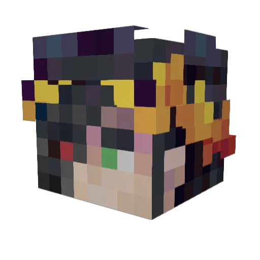 dragonborn_3 Minecraft avatar head, 3D render