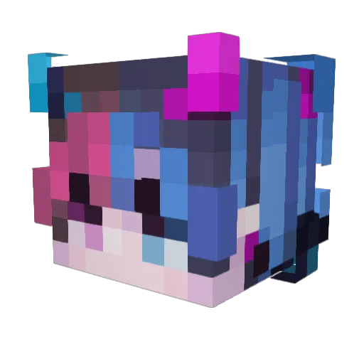 dragoncrafteur Minecraft avatar head, 3D render