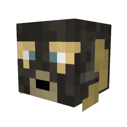 dragonerik Minecraft avatar head, 3D render