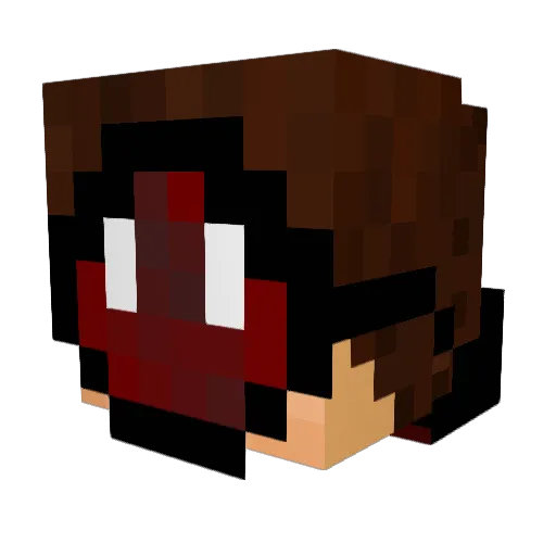 dragonet888 Minecraft avatar head, 3D render