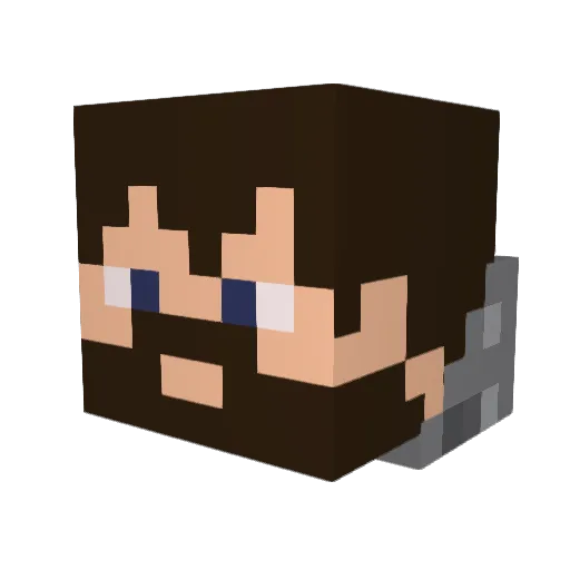 dragonfan68 Minecraft avatar head, 3D render
